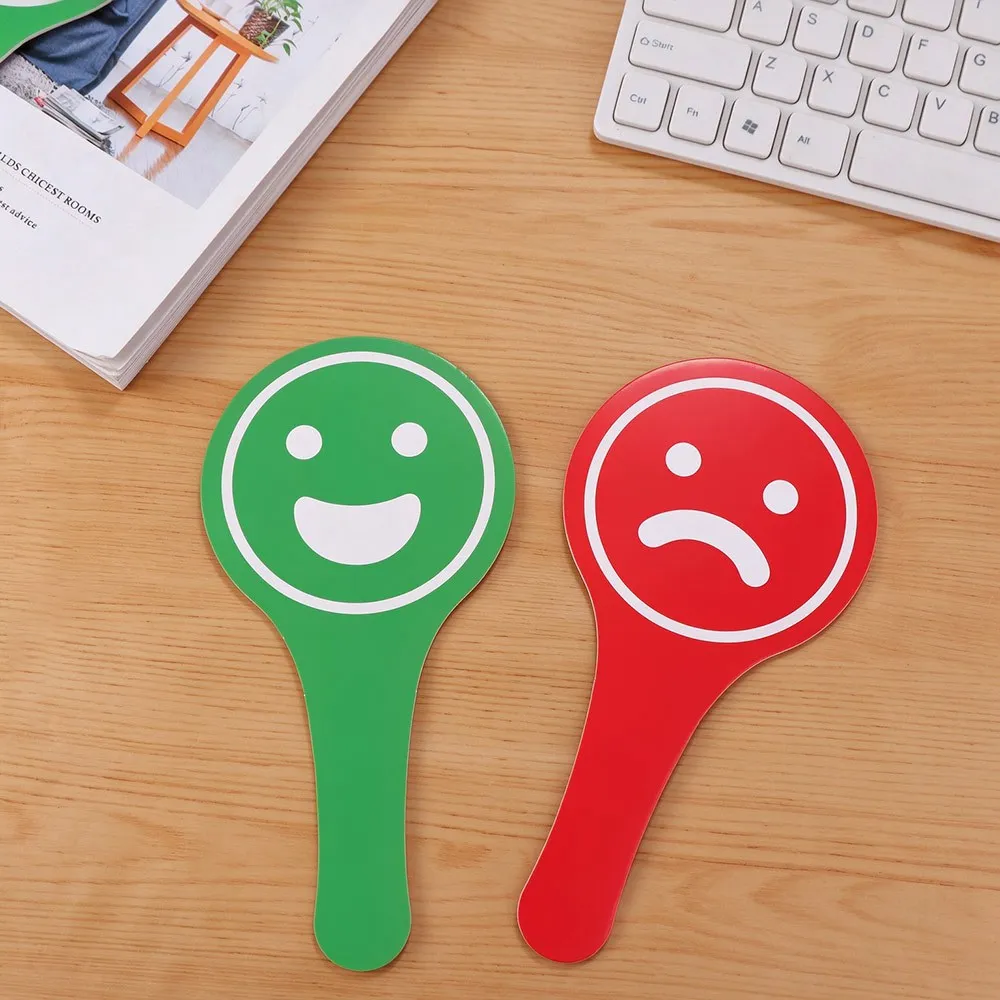 10pcs Expression KT Board Right/Wrong Stop/Go Judges' Cards Durable Red Green Hand Held Response Card Primary School