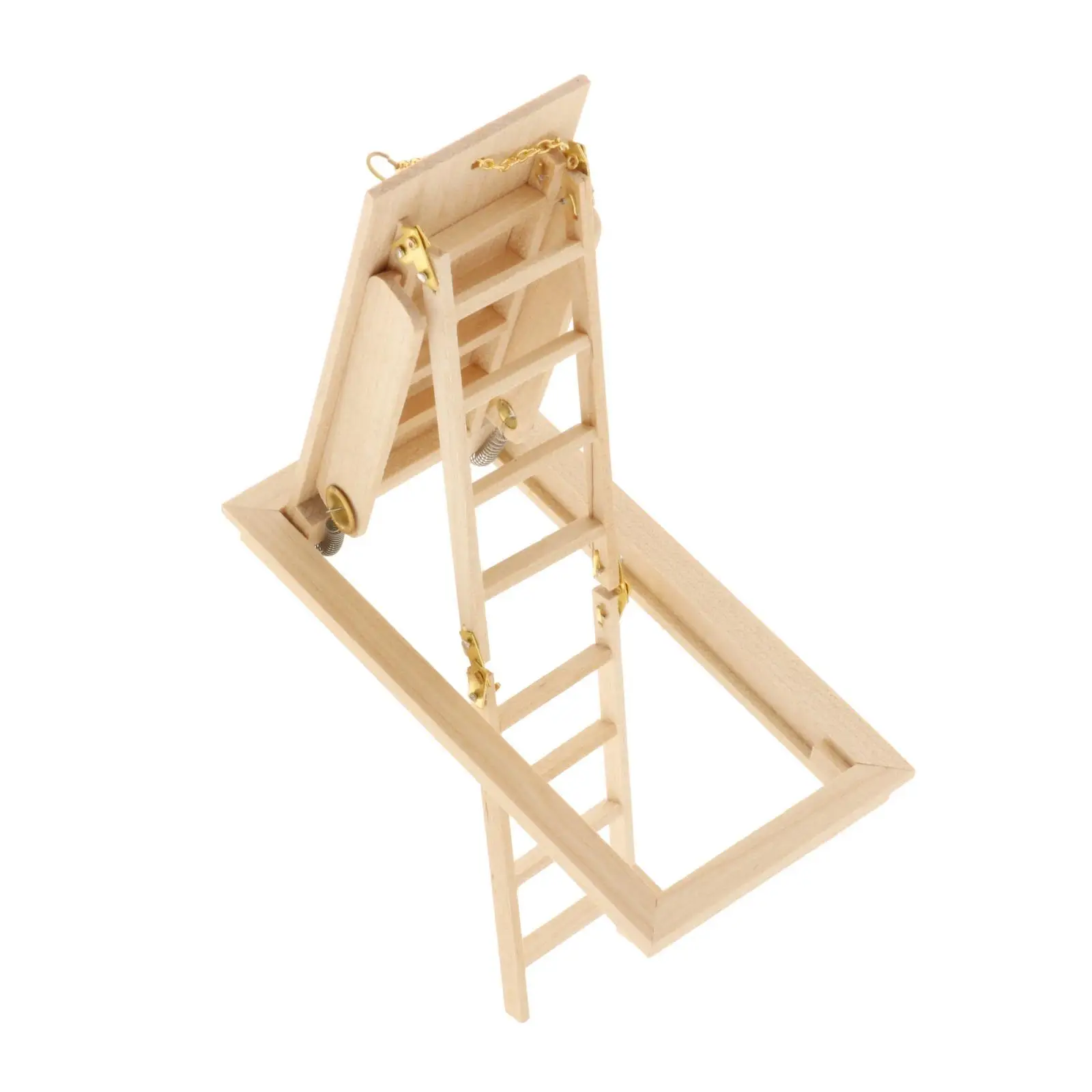

Foldable Dollhouse Folding Ladder 1:12 Decoration Model Miniature for Girls Boys
