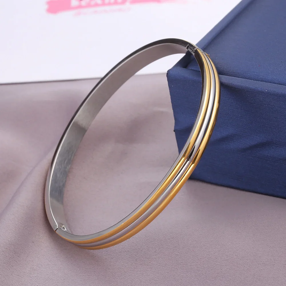 Three Layer Ring Bracelet for Women Classic Fashion Party Anti-rust Gold Silver Rose Gold Bracelet Jewelry Gift for Girlfriend