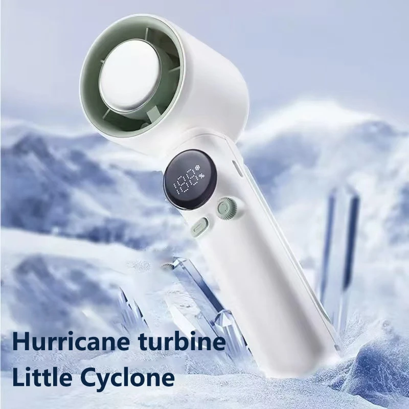 Xiaomi Handheld Highspeed Electric Fan 100 Wind Power Infinitely Adjustable Speed Convenient Turbo Fan 4000mah Chilling Function
