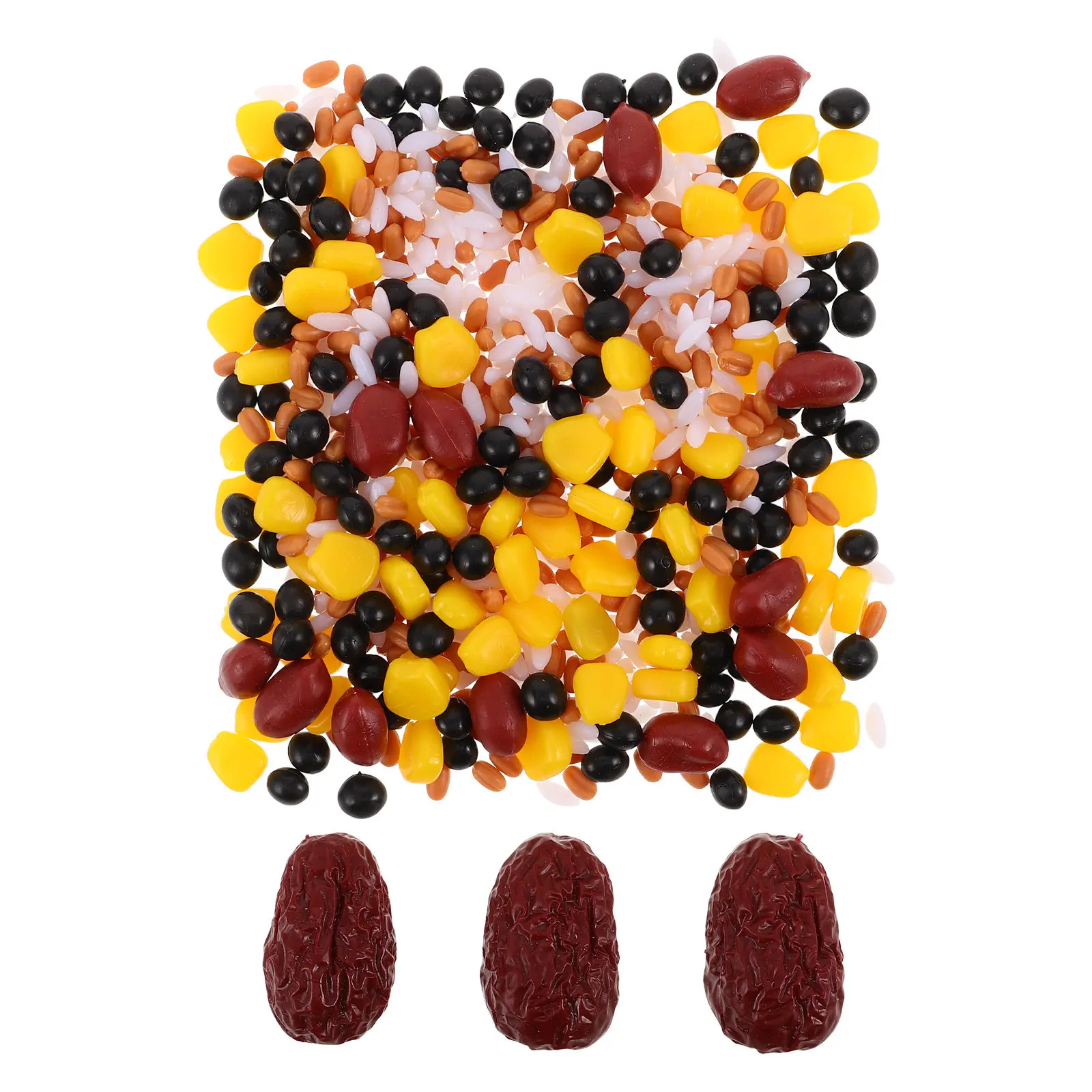 Realistic Five Grains Food Props Artificial Soybeans Corn Rice Precise Craft Table Decor Kitchen Display Educational Photo Props