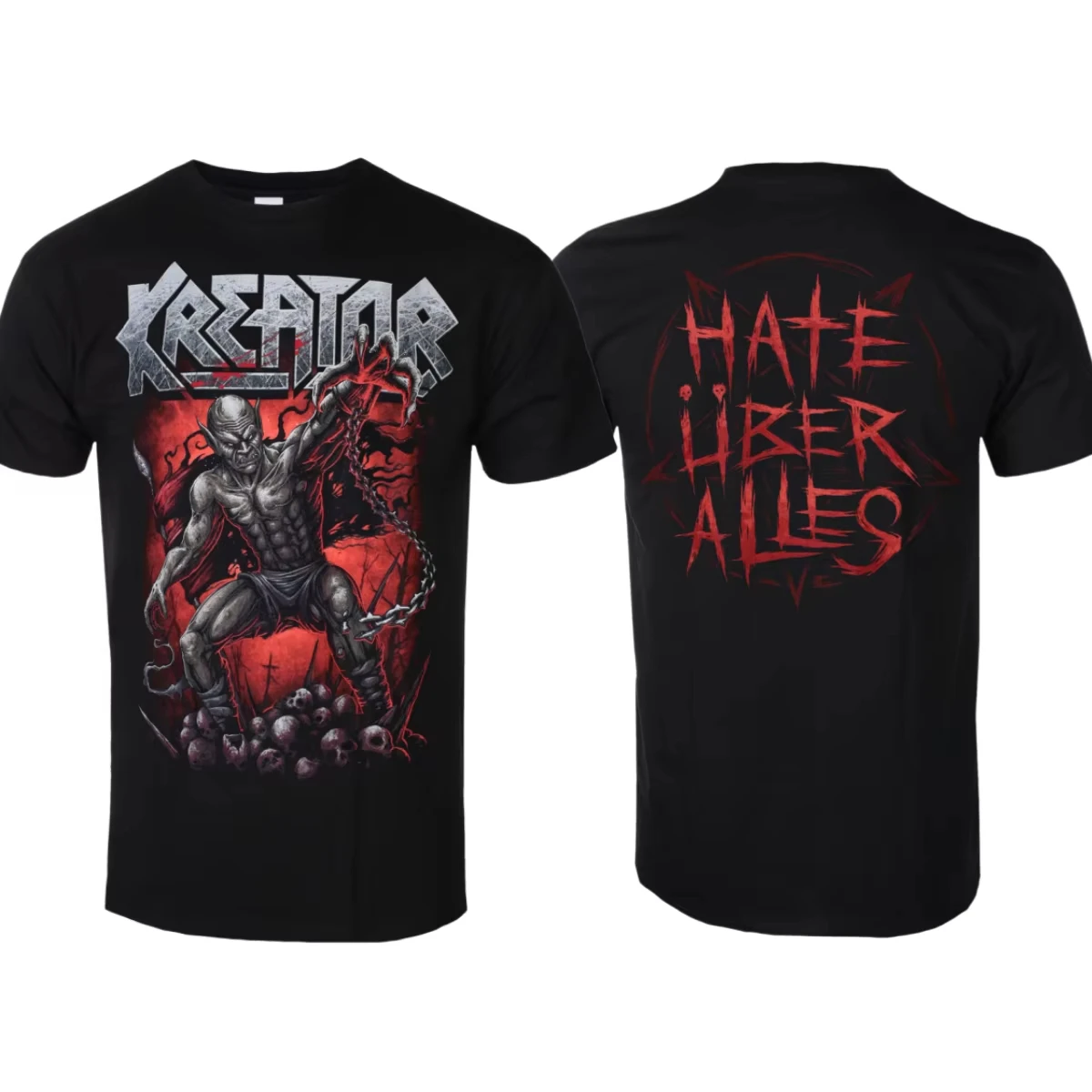 New 2026 Kreator Demon Battlefield Printed T-shirt Thrash Metal Band Style Daily Cotton T-shirt  Suitable for Both Men and Women