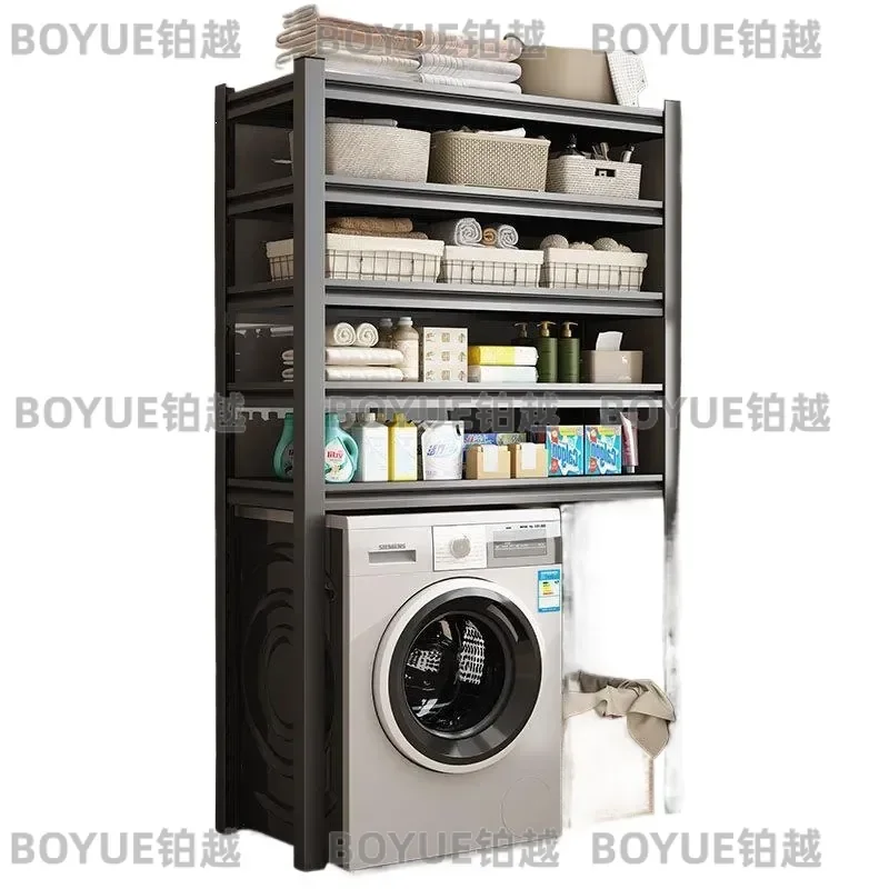 for Washing Machine Shelf Drum Flip Top Floor to Ceiling Balcony Storage Rack Household Bathroom Toilet Organizer