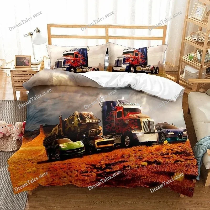 Autobot Optimus Prime Movie Bedding Duvet Cover 3D Printed Home Textile Comfort 100% Polyester Decorative Gifts for Kids