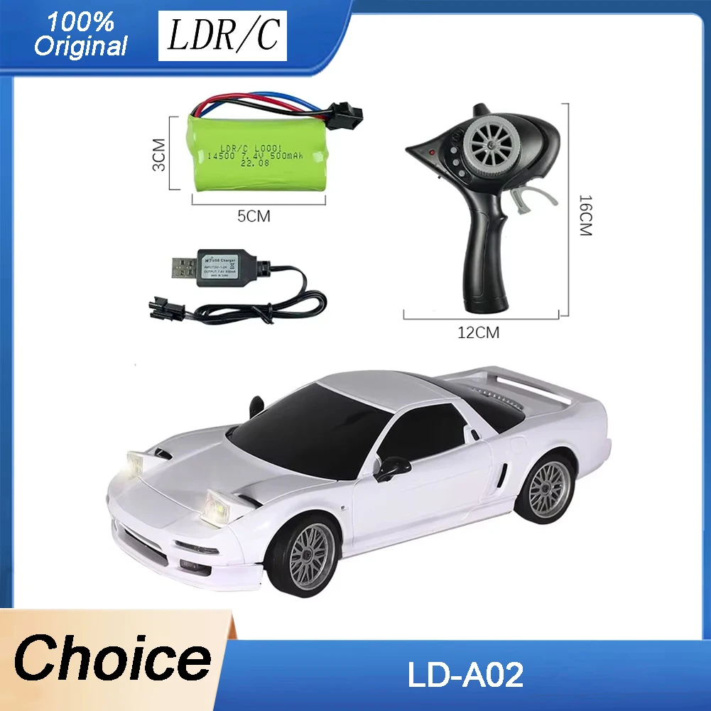 

LDRC LD-A02 RC Drift Car 1/18 Model 2.4G NSX Radio Control Car USB Charge Full Scale Controlled Model Children Car Toys Gifts 1
