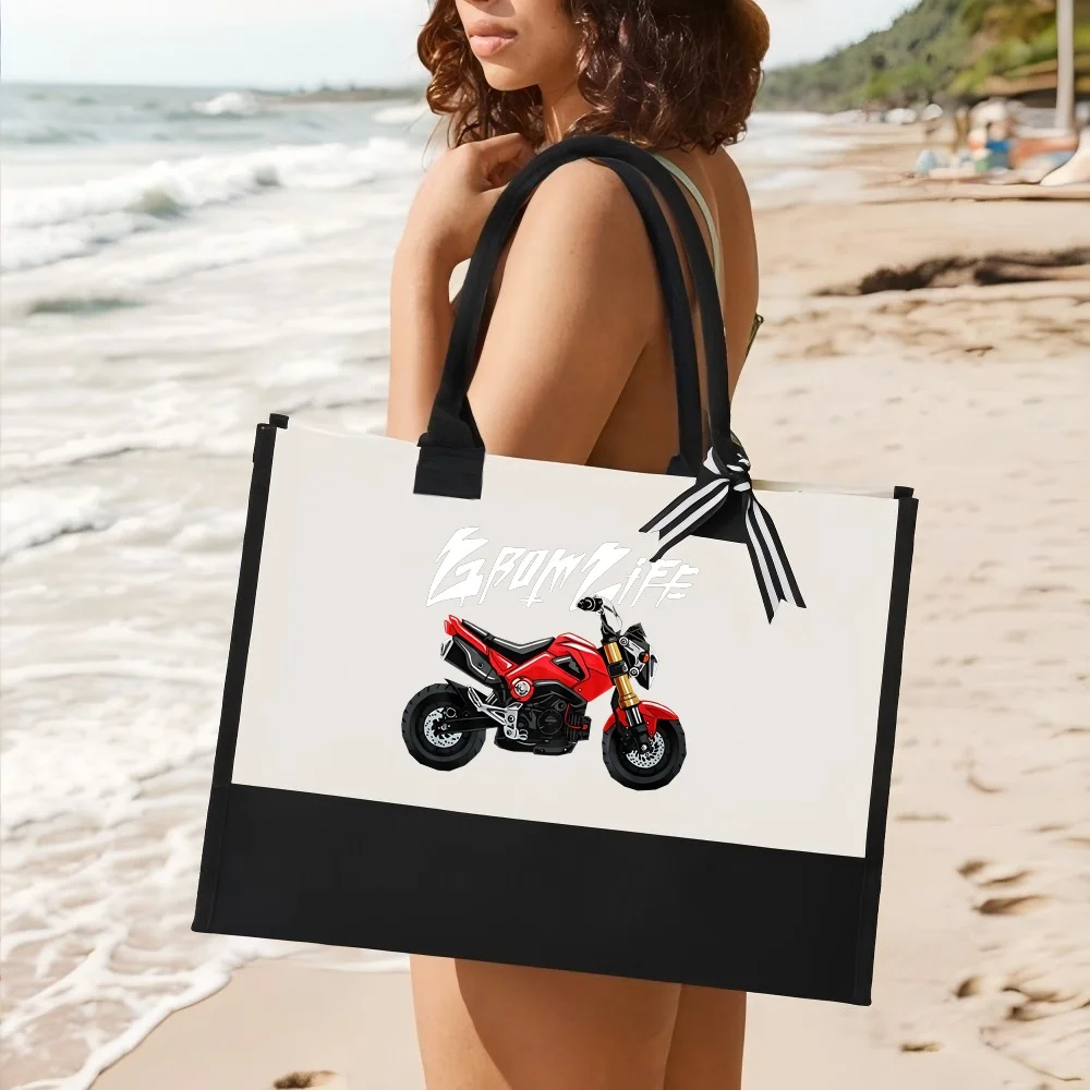 GBOMZiFE 2026 وصول جديد موضة عملية واسعة قابلة لإعادة الاستخدام حمل حقيبة نمط طباعة 2 لهجة الثقيلة حقيبة كتف كبيرة ل Al