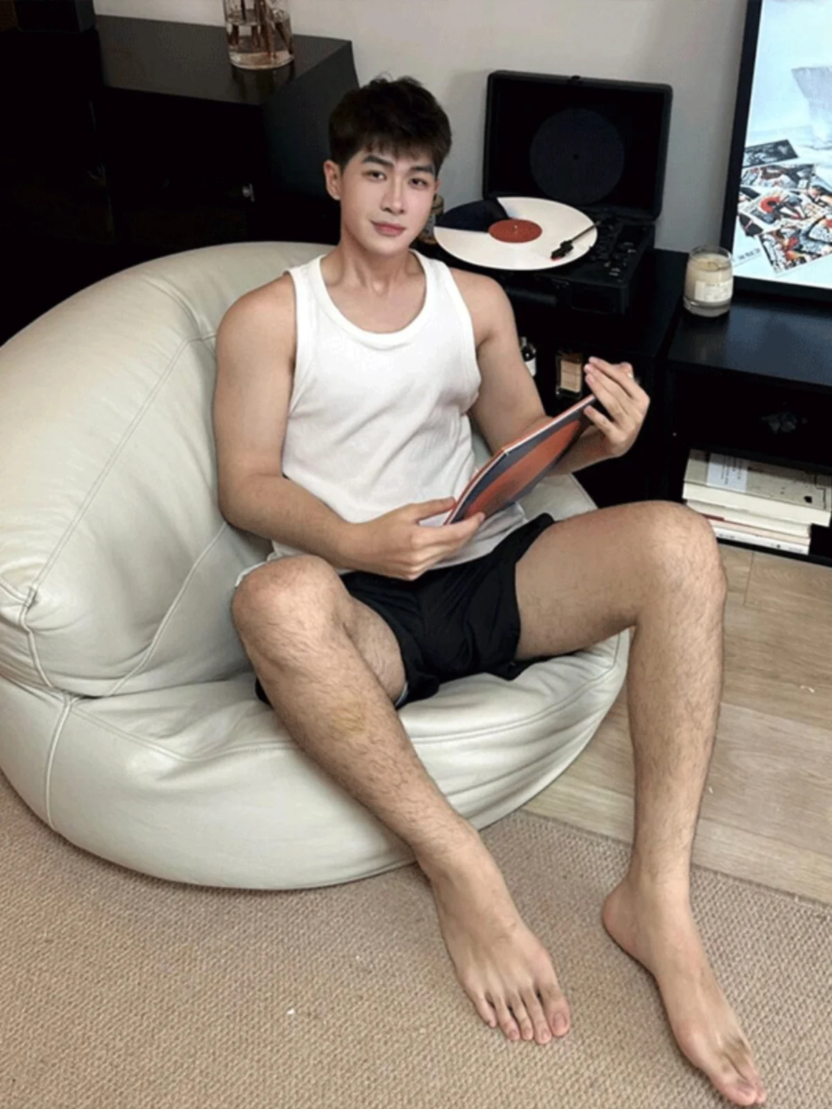 

Summer American Sle Slim Fit Color Basic Vest Men Casual Sports Fitn Pure Cotton Svel Top Youth ular