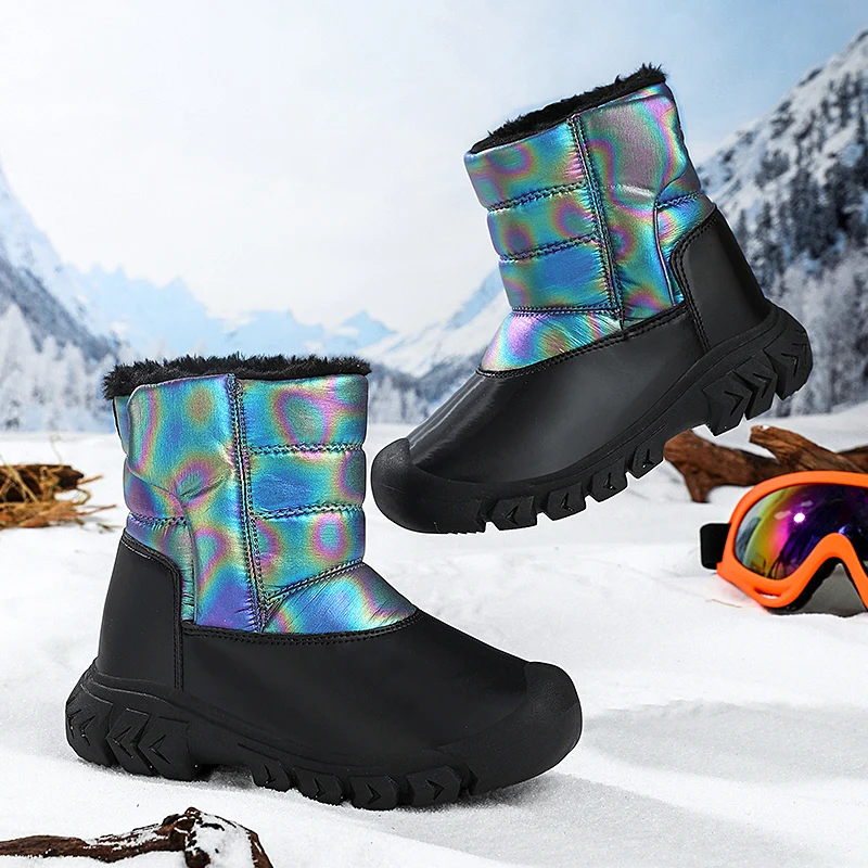 Winter Children's Cotton Boots, Insulated and Warm Snow Boots, Anti-slip and Durable Outdoor Boots