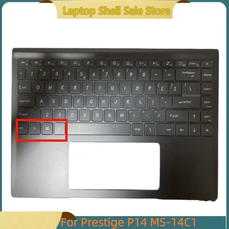 New Laptop For Prestige P14 MS-14C1 Upper Palmrest Cover Case KB Bezel C shell keyboard