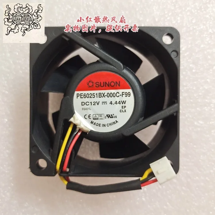 

Ltsf For SUNON PE60251BX-000C-F99 DC 12V 4.44W 60x60x25mm 3-Wire Server Cooling Fan