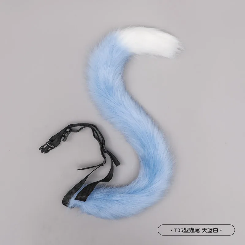 เซ็กซี่แมว Kawii Plush Cat Tail ชุดคอสเพลย์ผู้หญิง Props Faux Fur Fox สัตว์หาง JK สาวฮาโลวีนเล่นบทบาทอุปกรณ์เสริม