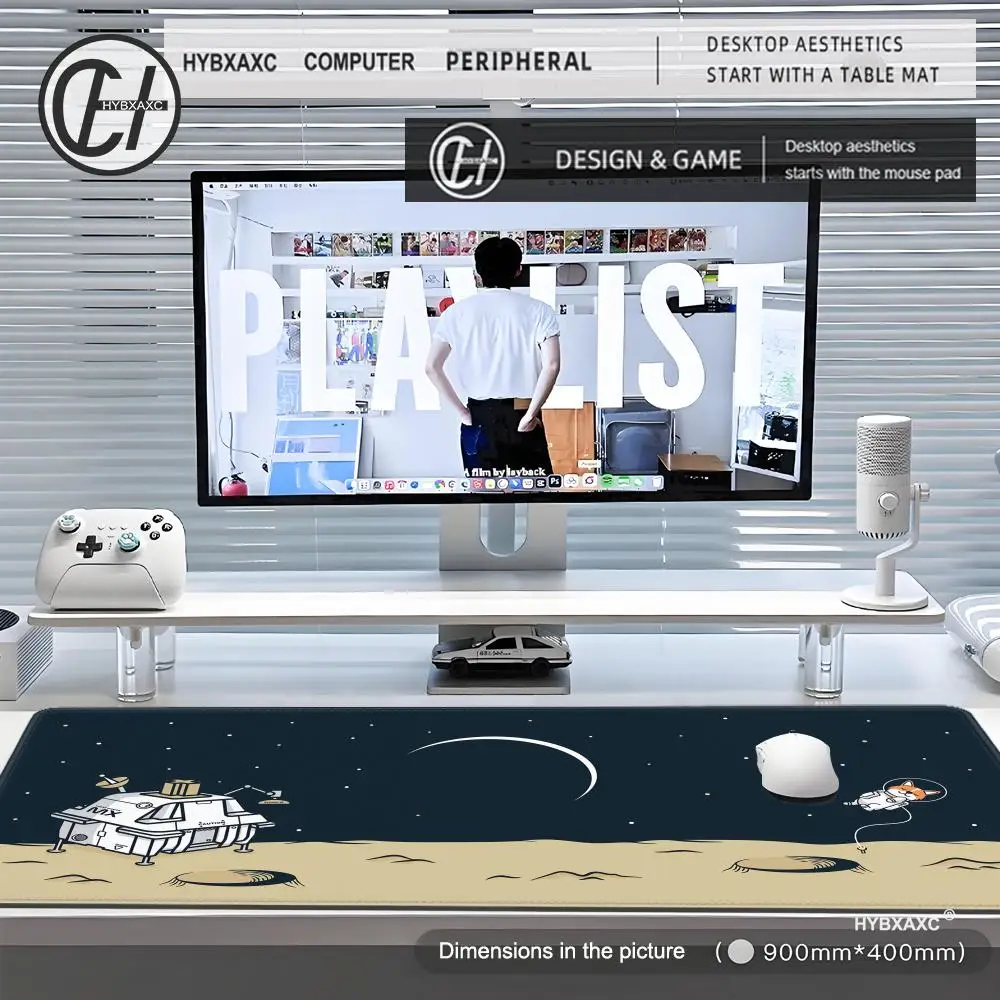 Astronaut Cartoon MousePads Computer Laptop Gamer Extended Mouse Mat Large Mouse Pad Anime Rubber Keyboard XXL Student Table Mat