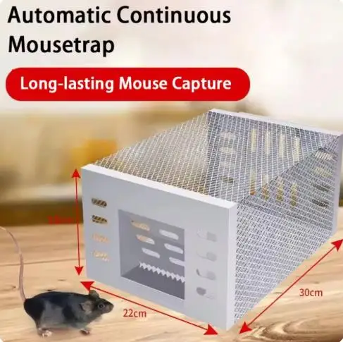 Large Area Automatic Mouse Catcher Continuous Loop High Efficiency Live Animal Trap Metal Reusable Rat Trap Cage