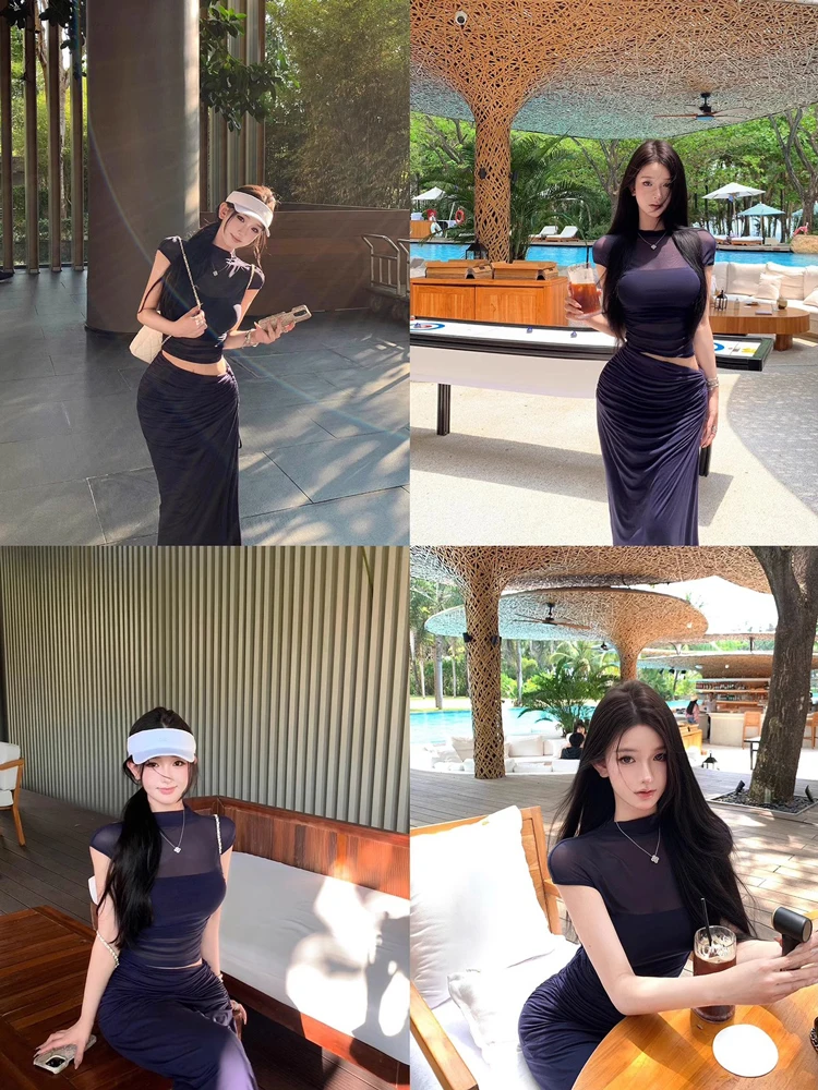 Sexy Body-Flattering Bikini Set Small Mom Sle Wrap-Around Waistline Ideal for Island Getaways in Sanya Two-Piece Suit for W...