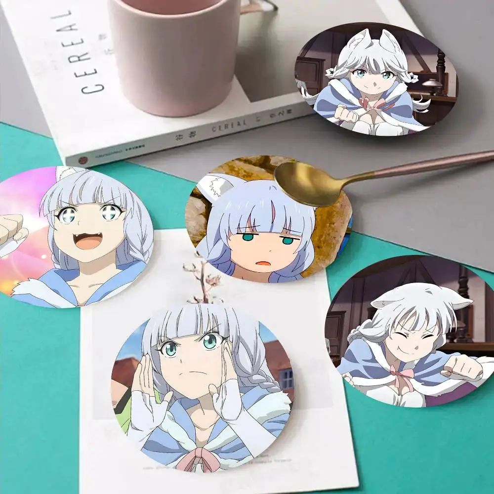 1pc Shigure Kemono Michi Rise Up Wooden Coaster Colour Printing Cup Mat Home Desk Decoration Gifts