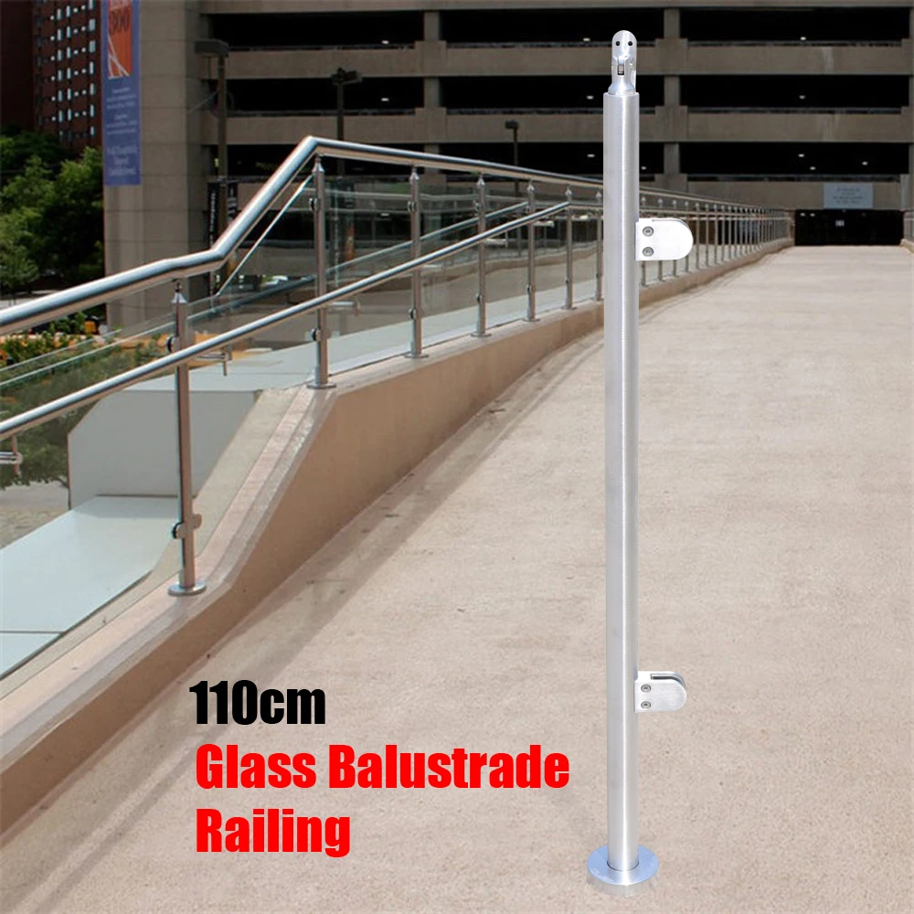 

Stainless Steel Railing Post 110cm43.3in Height Handrail Post Guardrail Post Stairs Doorways Swimming Pool Indoor Outdoor Safety