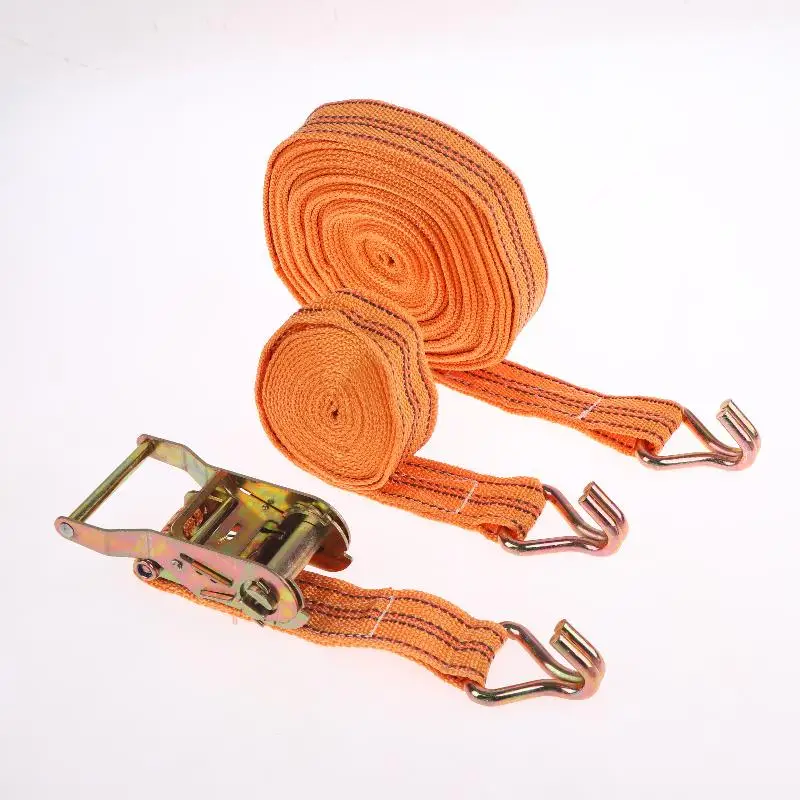 1 Set 40mm Wide 3-12 Meters Double Hook Cargo Securing Straps Heavy Duty Ratchet Tie Down Straps Truck Trailer Transport Lashing