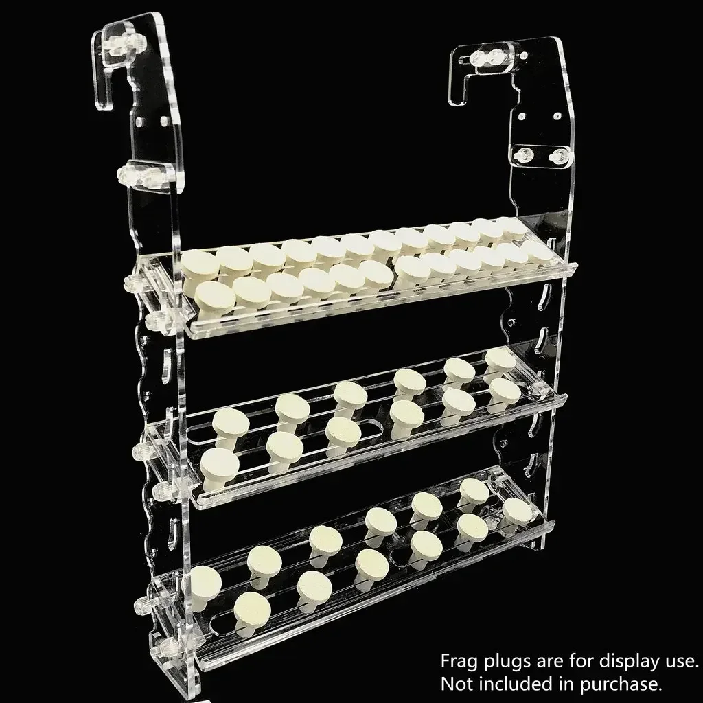 Reefing Art Super Clear Acrylic Magnetic Coral Frag Plugs Rack Holder Fish Tank for 15 - 20MM Glass Thickness