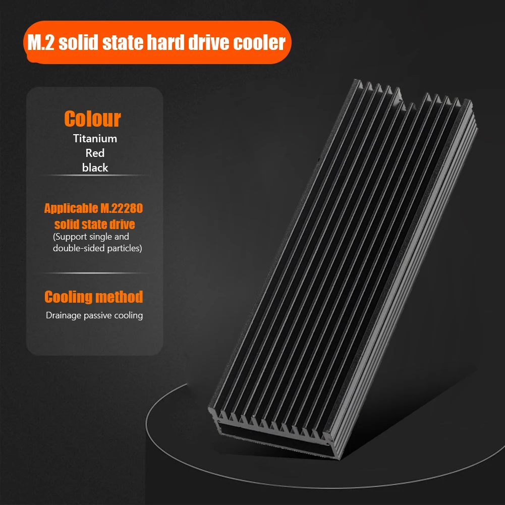 M.2 NVMe SSD Cooling Heat Sink with Thermal Pad Solid State Hard Disk Cooler Heat-resistance Computer Accessories for M.2 2280