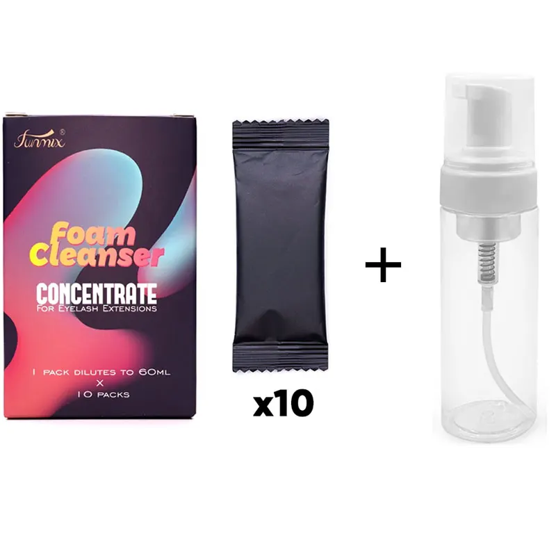 Shampoing concentré pour cils en mousse, nettoyage doux, nettoyant dédié aux cils greffés, fournitures d'extension de cils