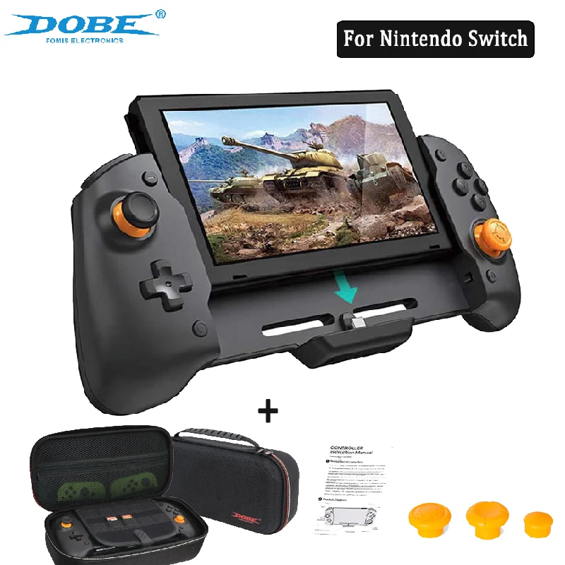 

DOBE Double Motor Vibration Built-in 6-Axis Gyro Joypad For Nintendo Switch Gamepad Controller Handheld Grip with Storage Bag