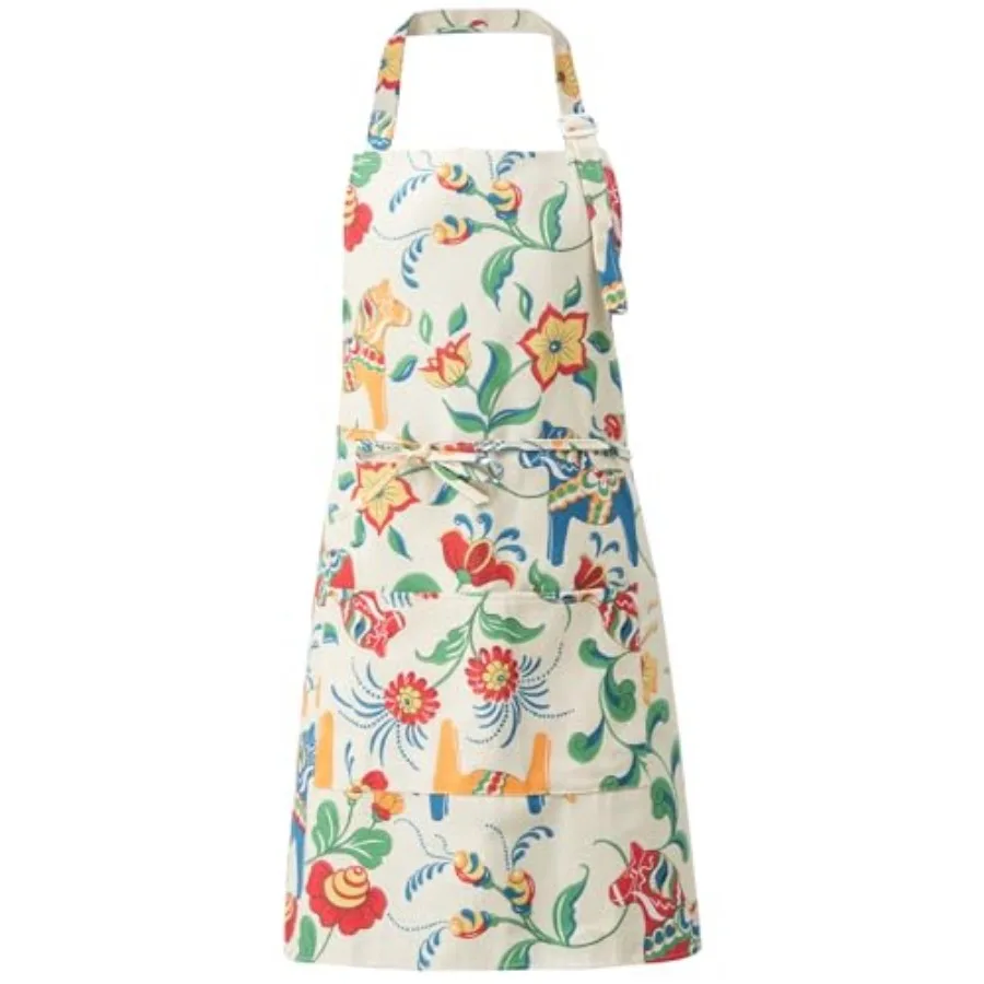 

Aprons for Women with Pockets Cotton Linen Cooking Kitchen Baking Soft Durable Floral Gardening Apron