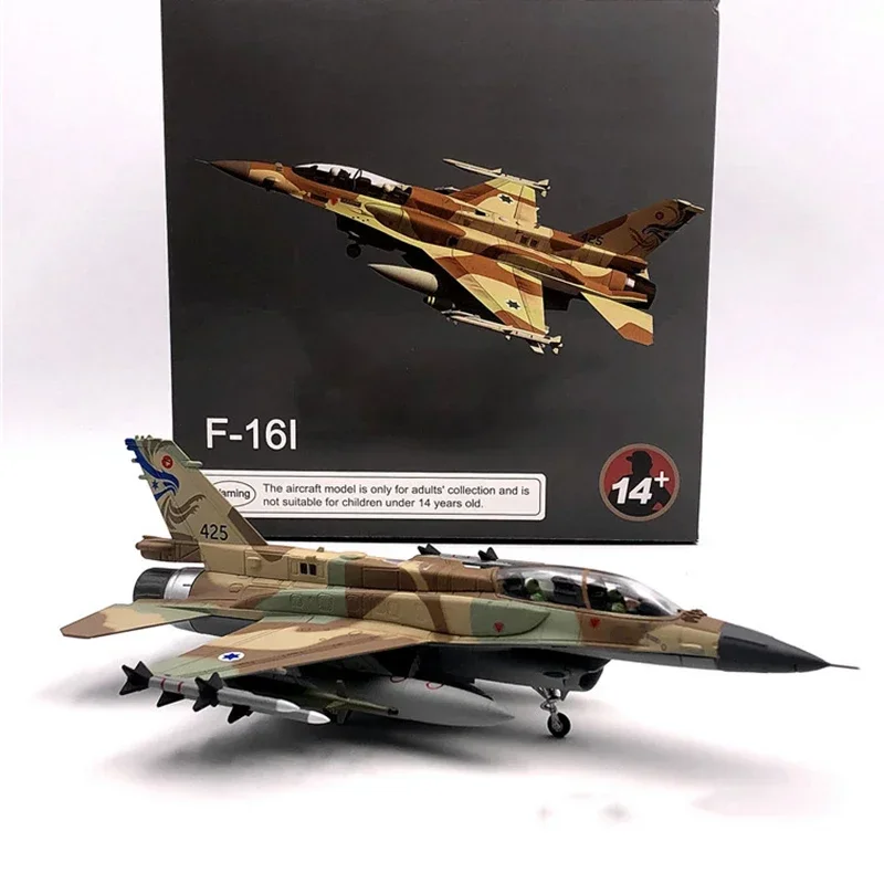 F16 Model samolotu Zabawka w skali 1:72 F-16I Sufa Model myśliwca Diecast Alloy Model samolotu Zabawka Statyczna do kolekcji