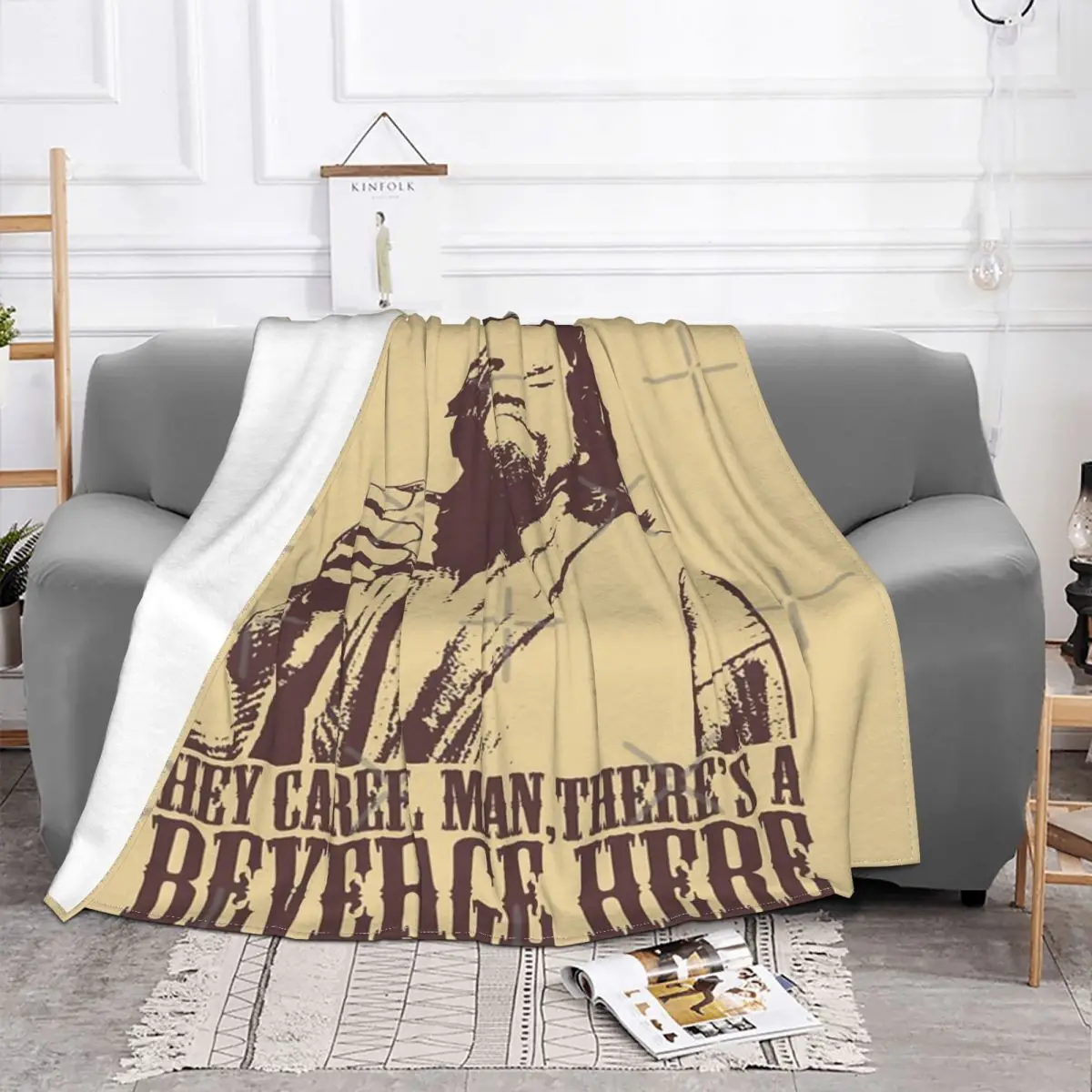 The Big Lebowski Careful Man There'S Home Bedroom Blankets & Throws Custom Blanket Personalized Throw Blanket