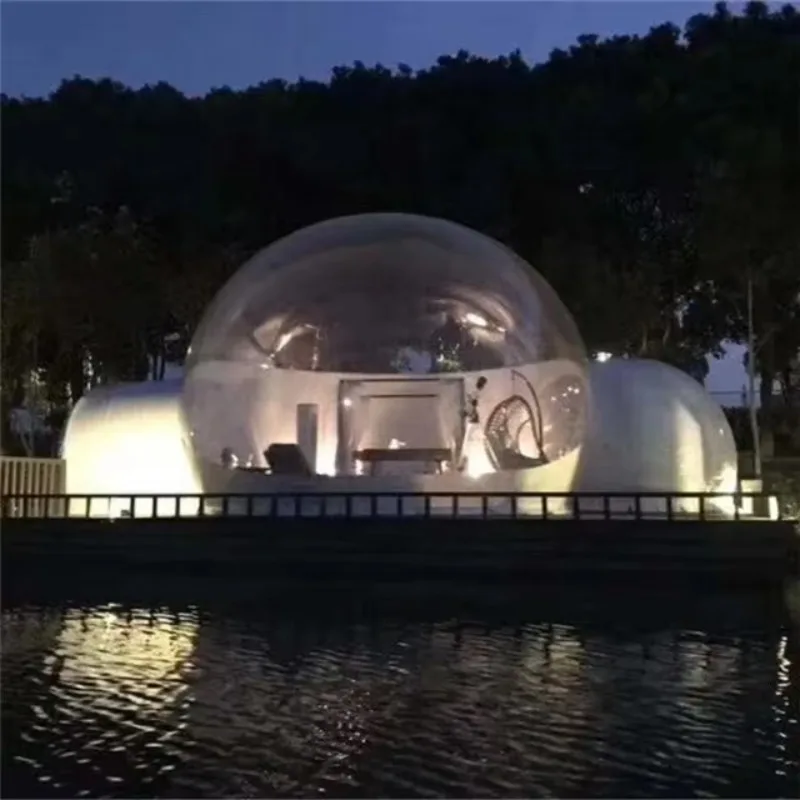 Outdoor Bubble Room China Supplier Romantic Hotel Clear PVC Inflatable Bubble Tent House 3.5m Diameter Bubble Container House