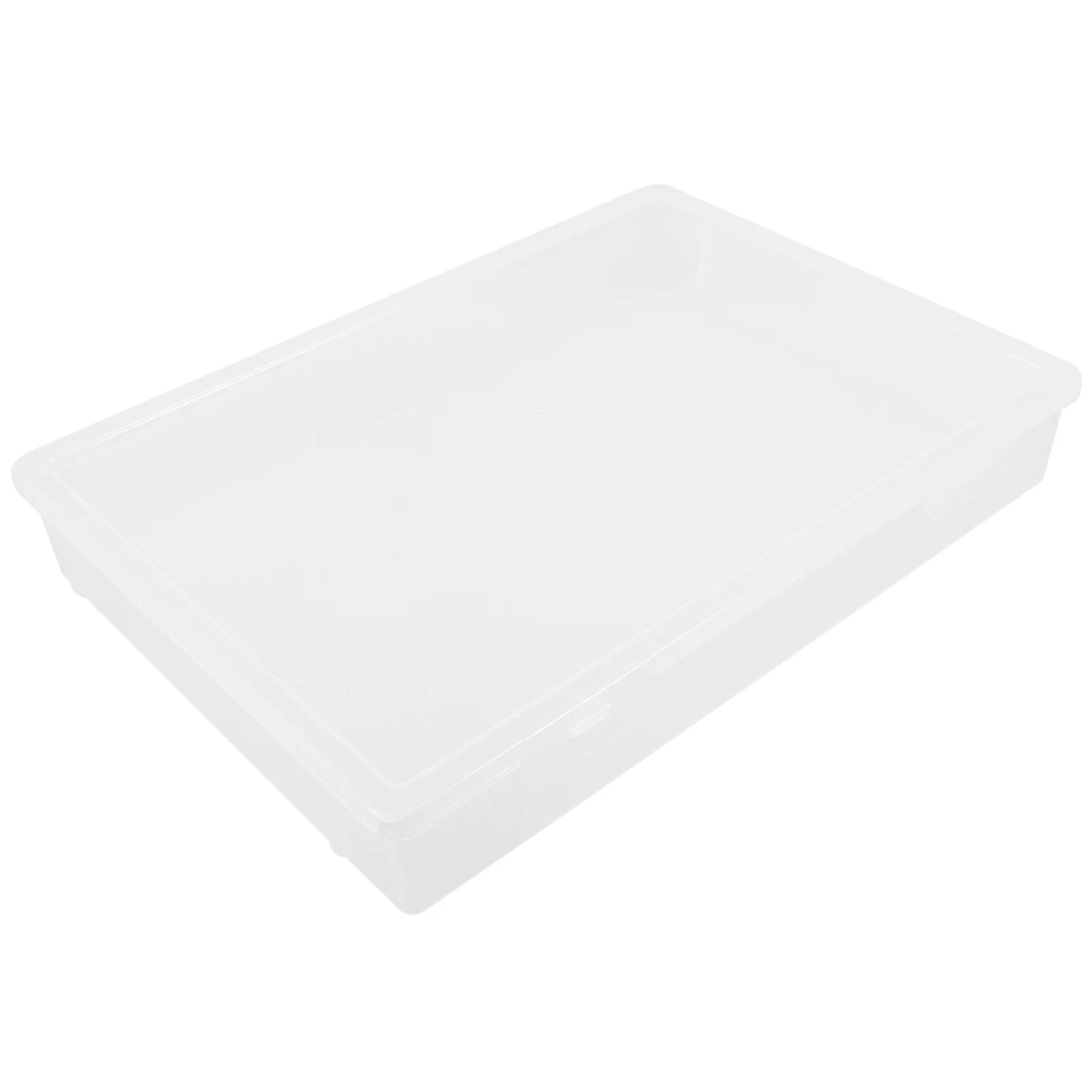 

Large A4 Plastic File Organizer Storage Box Transparent Document Holder for Certificates and Travel