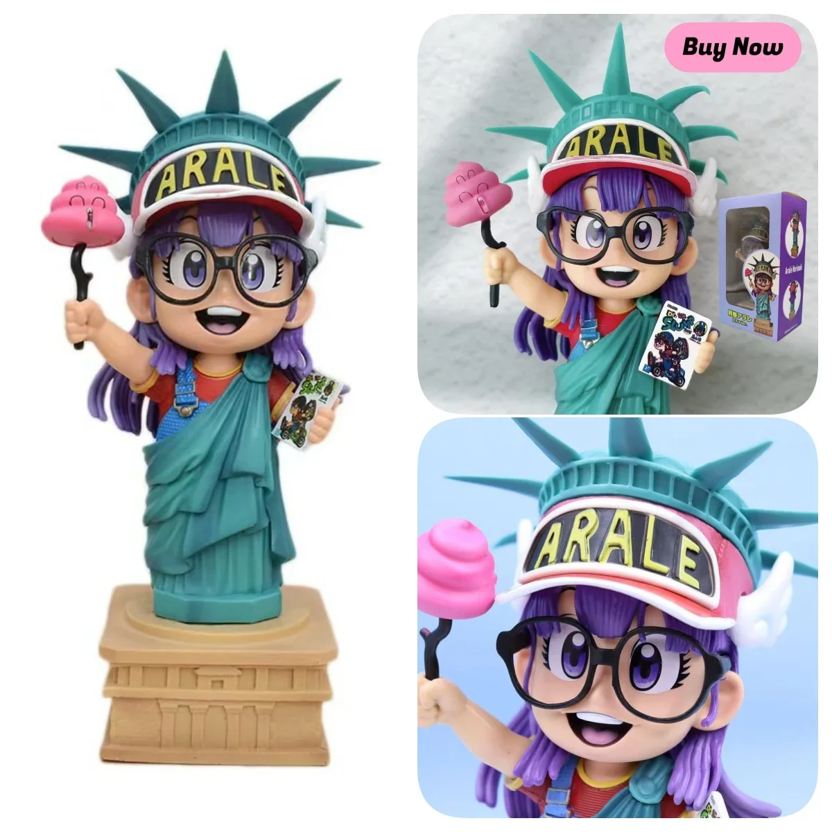 

In Stock Hot Sale Dragon Ball Arale Cosplay Statue of Liberty Figure Akira Toriyama Collectible Anime Model Festival Gift Decor