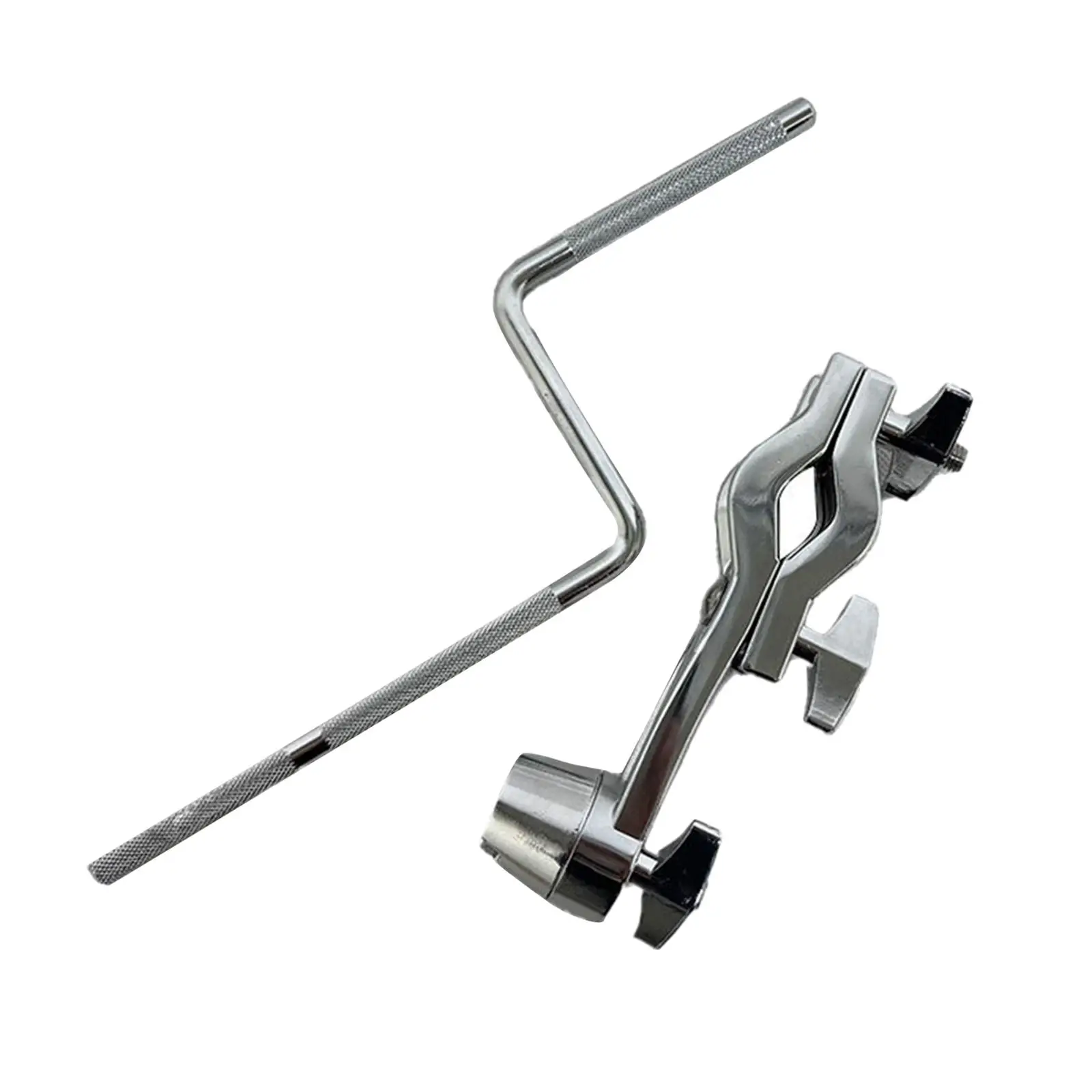 

Drum Cowbell Holder Silver Aluminum Alloy Clamp Bracket for Expanding Percussion Accessories Without Extra Stands