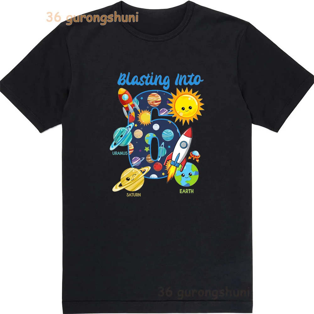 Boy T Shirt For Girls summer Tops Artemis 2 black shirts Kids Solar System 8 Planets Clothes baby Short Sleeve children tshirt