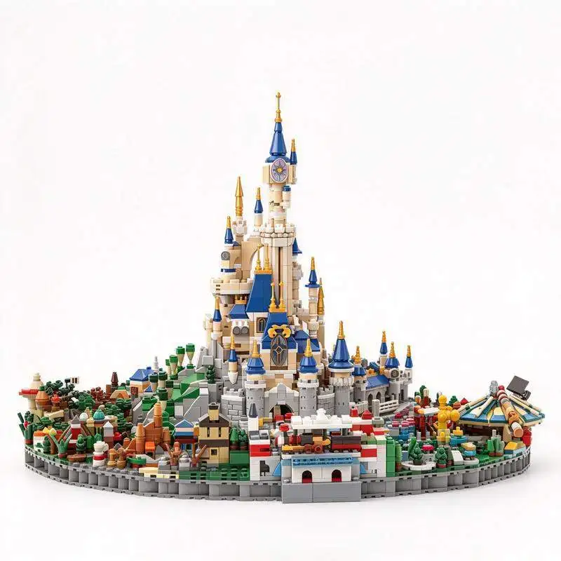 7252PCS MOC Fairytale Dream Castle Theme Park Model Custom Puzzle DIY ...