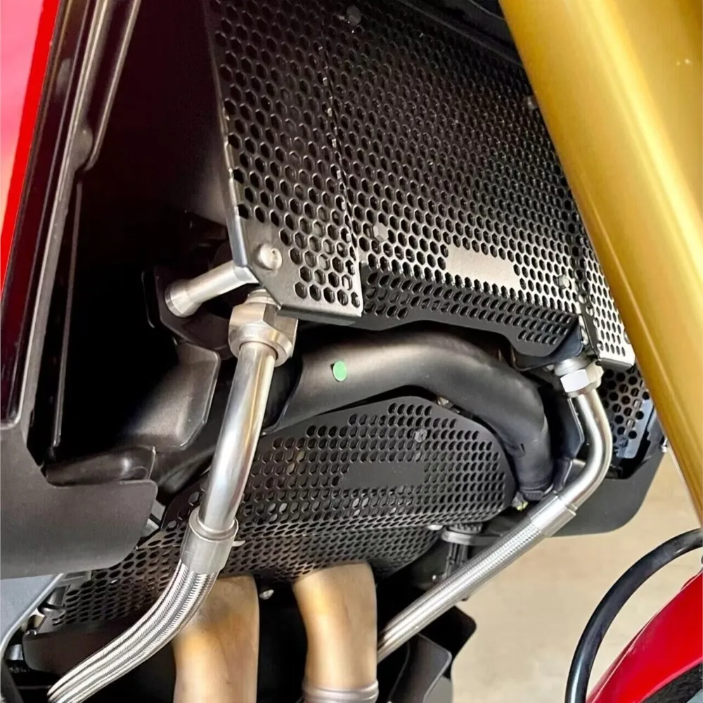 Cubierta protectora de radiador para Ducati Multistrada V4/V4S Pikes Peak 2021 2022 2023, Protector de cabeza de cilindro de enfriador de aceite