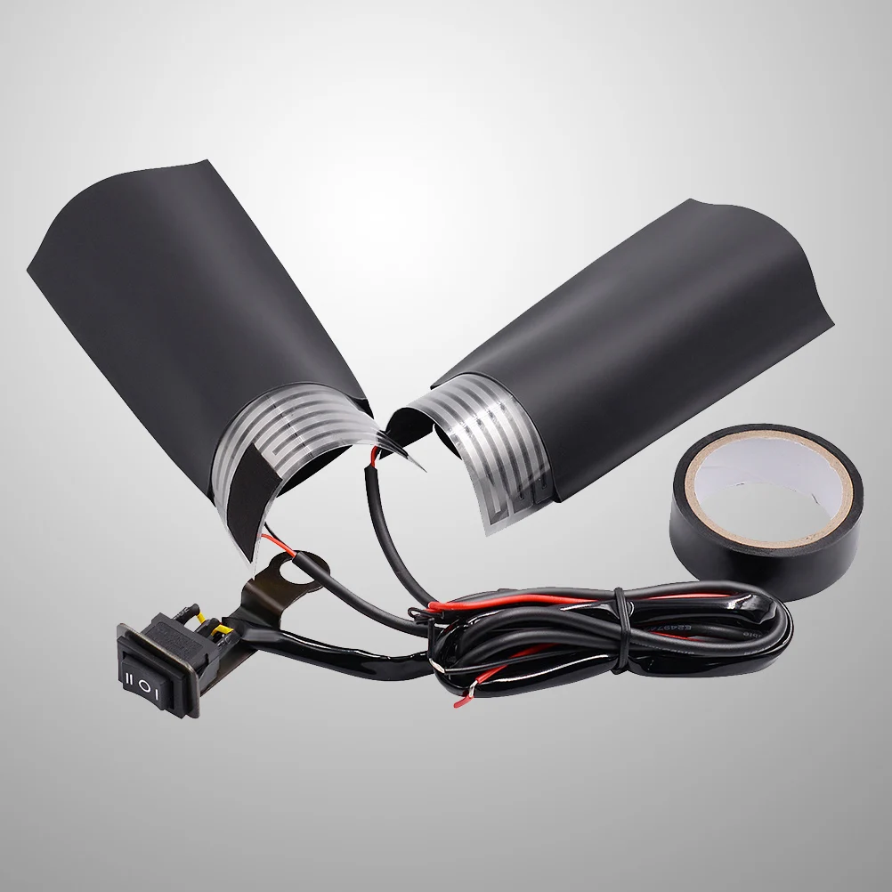 

Heating Grips High and Low Temperature Adjustment Handlebar Motor Cushion Refit Motorcycle Electric Pad with Insert Black Color