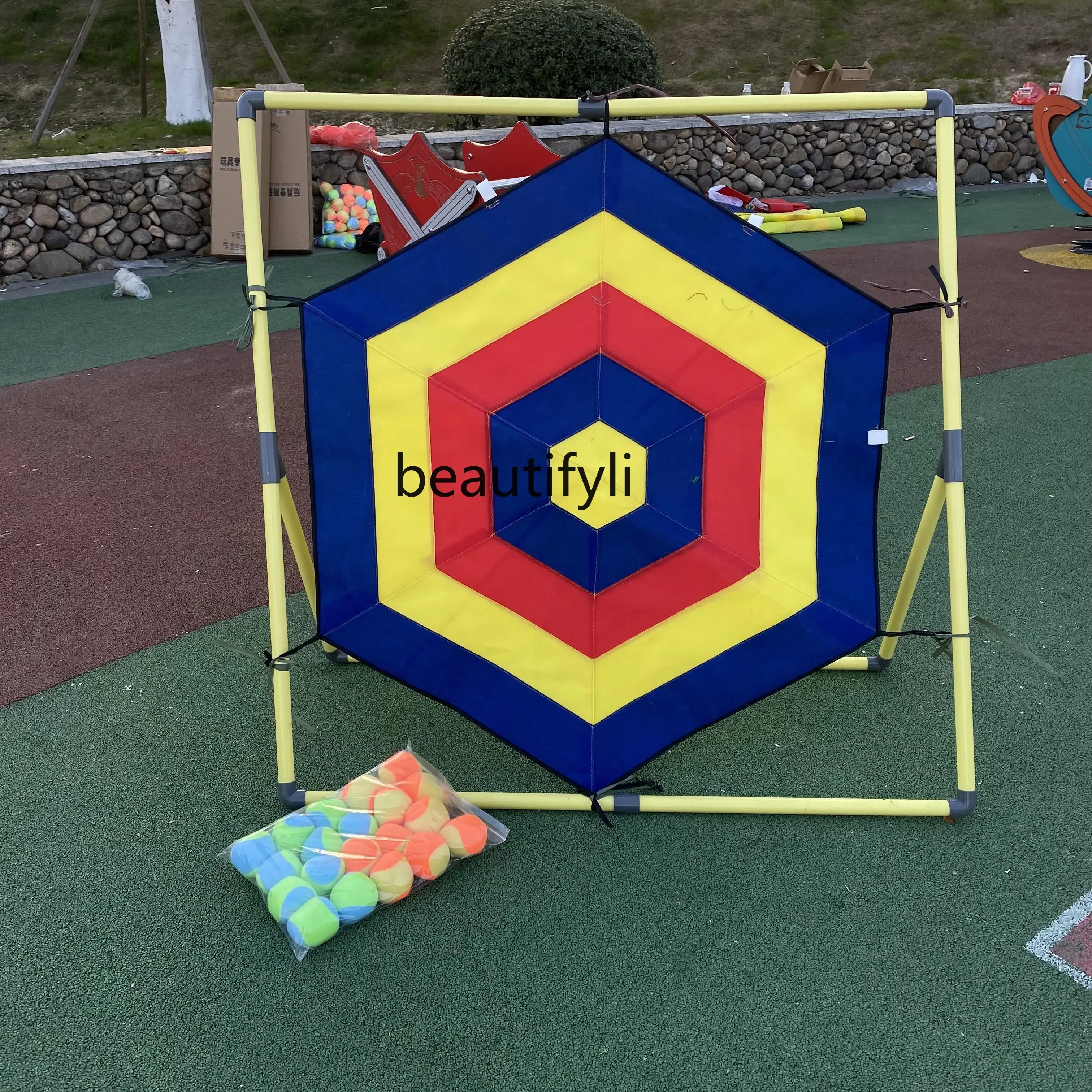 

Kindergarten sensory integration parent-child outdoor throwing interactive game dual-purpose pitching sticky target bracket