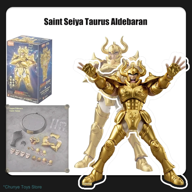 

In Stock Blokees Saint Seiya Taurus Aldebaran Action Figure - Champion Class Model Doll Toy Assembly Kit For Collectors & Gifts