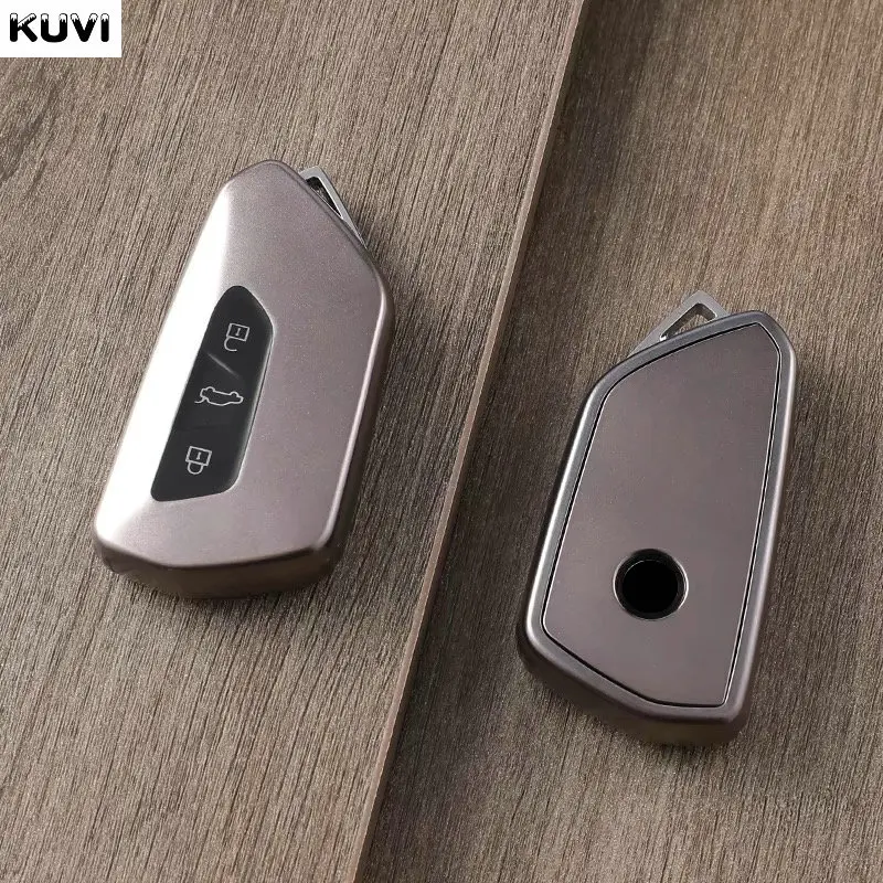 جراب مفتاح سيارة Gun Grey لفولكس فاجن ، جولف 8 ، MK8 ، ID.3 ، ID.4 ، كوبرا ، سكودا أوكتافيا A8 ، مقعد ليون MK4 ، بليو ، Formentor Tarraco #2