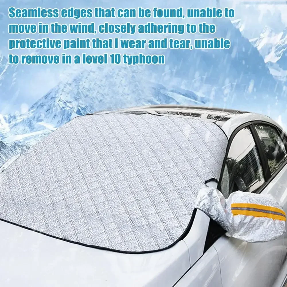 For Custom Winter Car Front Windshield Snow Cover Waterproof IceFrost Sunshade Cover