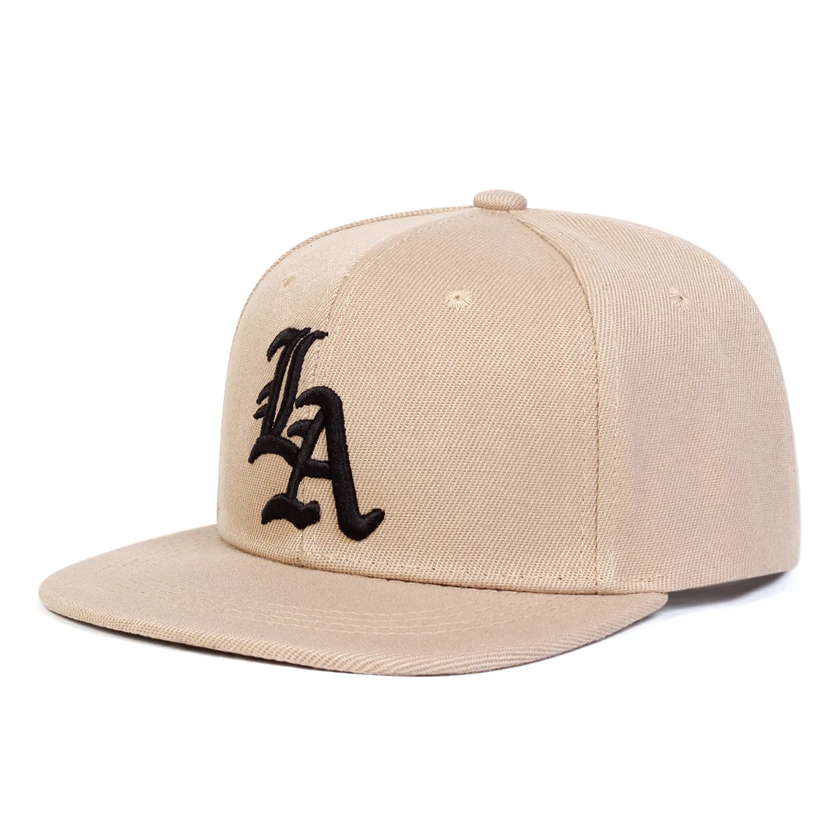قبعة مسطحة مطرزة بحروف LA للأطفال للأولاد والبنات، قبعة هيب هوب عصرية، قبعة تظليل الشمس في الهواء الطلق منقار البط