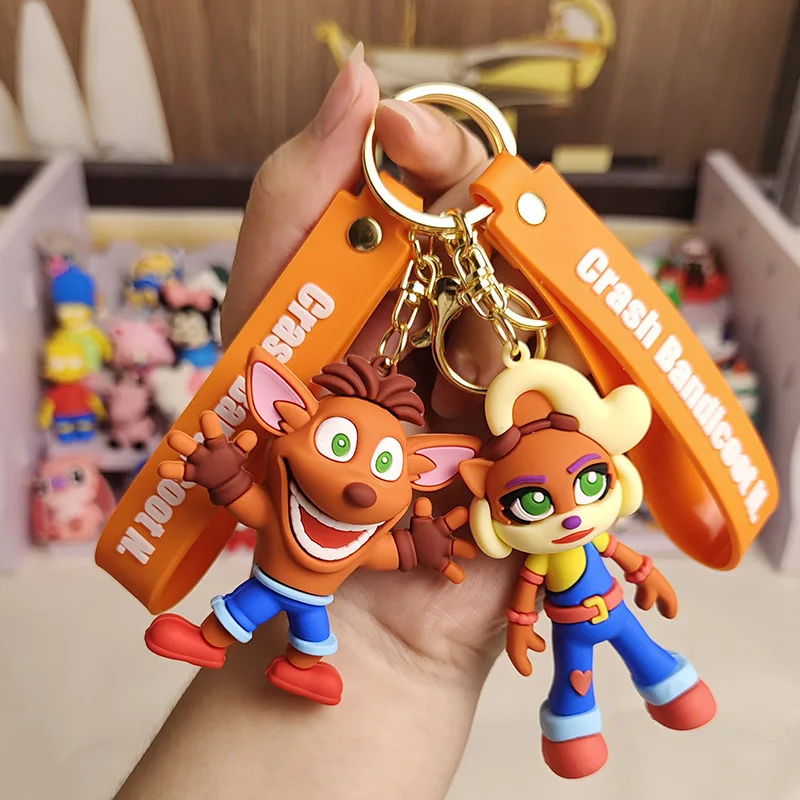 アニメクラッシュバンディクーキーホルダーかわいいゲームフィギュア