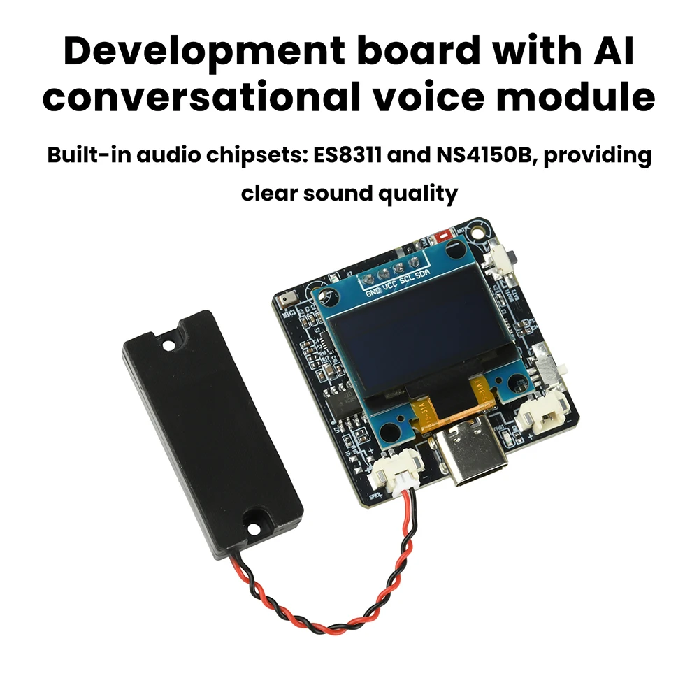 وحدة صوت للمحادثة ESP32-C3 AI مع لوحة تطوير عرض مقاس 0.96 بوصة تدعم نماذج Xiaozhi/Deepseek/Doubao/Qwen AI #4