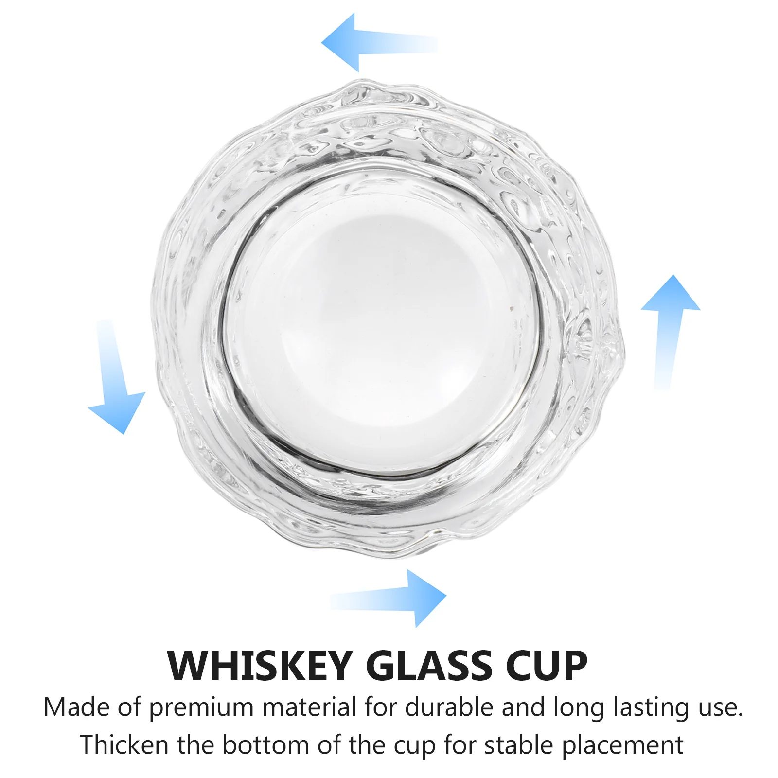 

1Pcs Hammered Whiskey Cup Stable Thick Base Glass for Whiskey Wine Beer Bar Wine Cup Glass Beer Mug Bar Cups