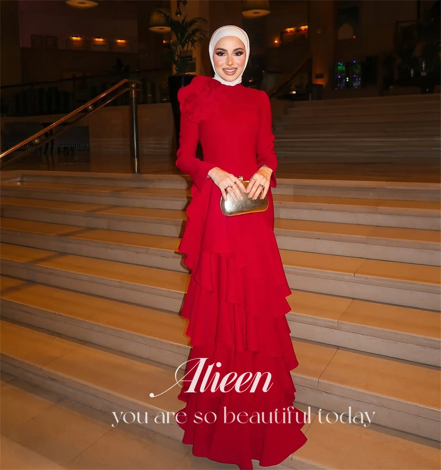 Abito da sera da donna di lusso Aileen con maniche Abiti da sera da donna di lusso personalizzati per occasioni speciali Novità in abiti