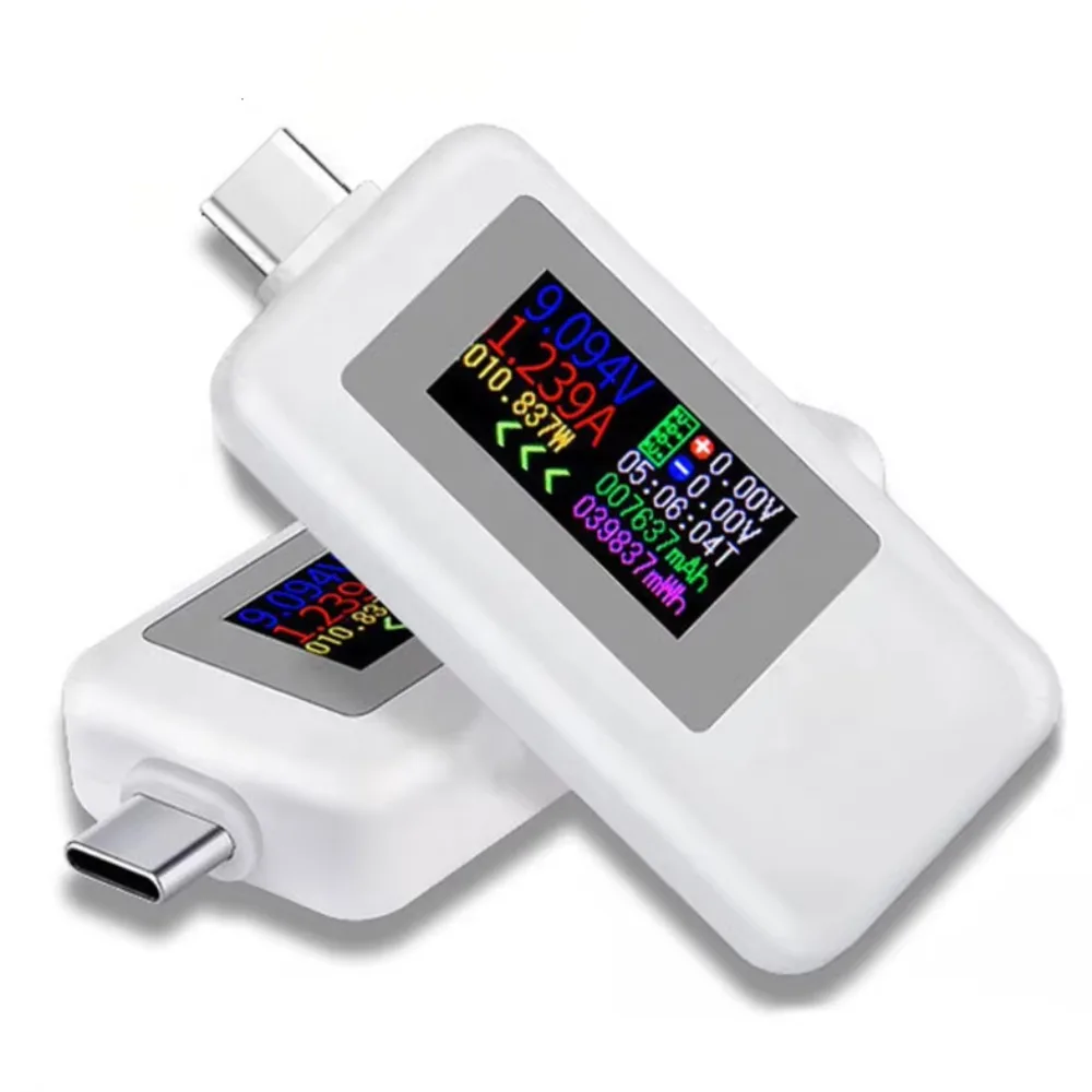 نوع C اختبار ثنائي الاتجاه شاشة ملونة USB فاحص التيار والجهد الكهربائي USB-C اختبار ثنائي الاتجاه KWS-1902C #1