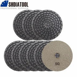 SHDIATOOL 9pcs 100mm Grit #50 Resin Bond Diamond Concrete Floor Polishing Pads Beton Floor Renew Reparing Disk Dia 4inch