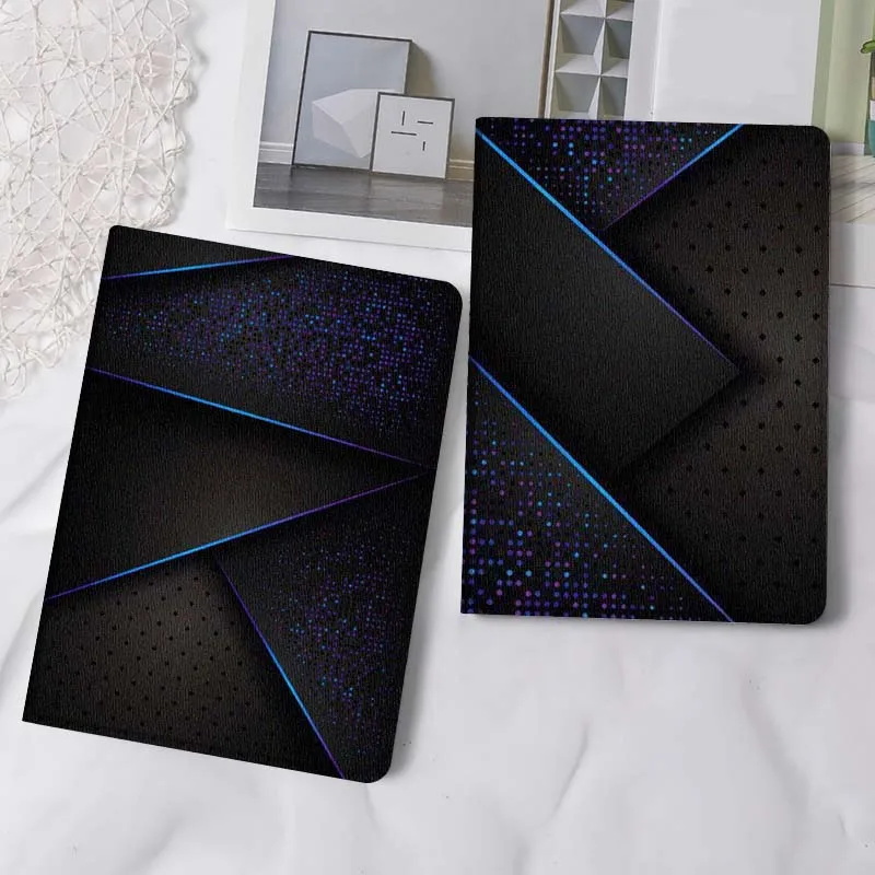 

Cool Black Pattern Design Gift For iPad Pro Air Mini 2 3 4 5 6 7 6th 7th 10th 11th 10.2 9.7 10.5 11 Foldable Tablet Case
