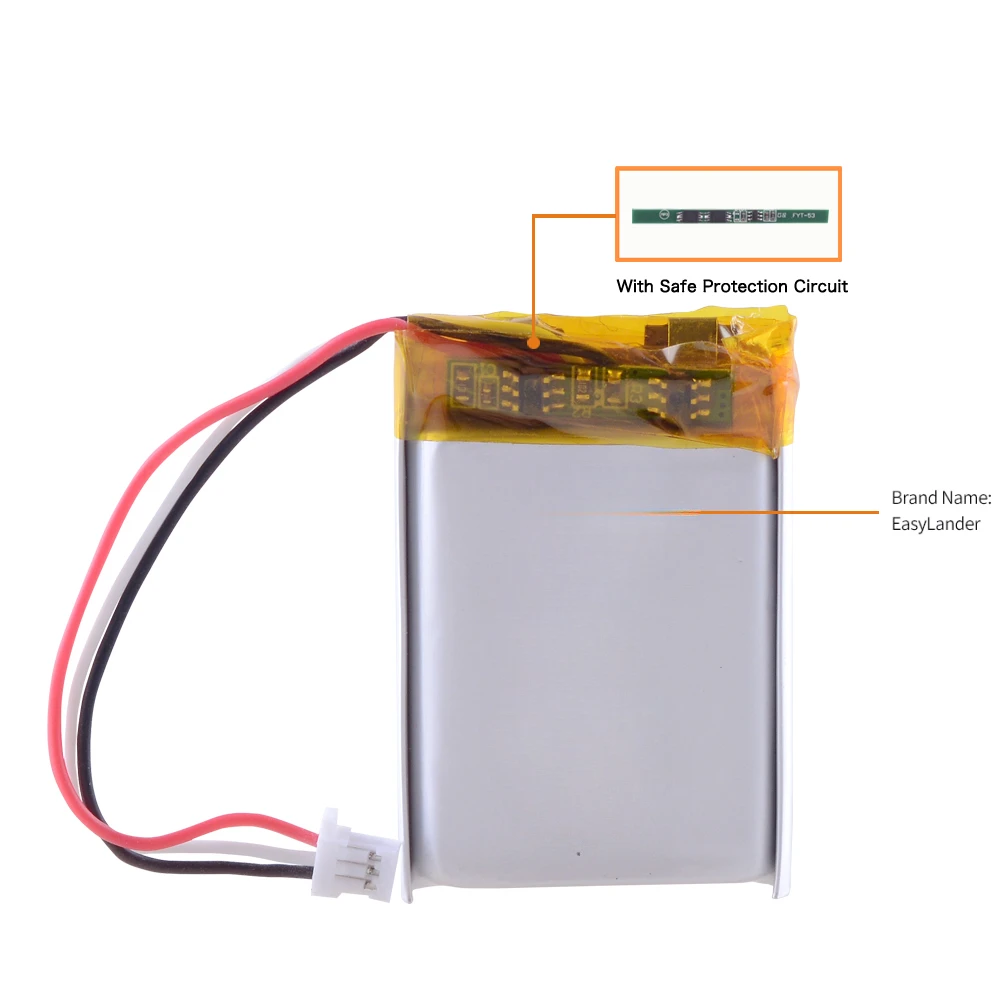 For GPS MiVue 366 368 388  Mio 358P 658p Papago HP F210 F300 F200 Car DVR 3.7V 500mAh 602535 Rechargeable Li Polymer  Battery