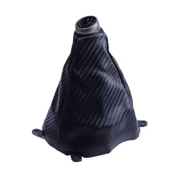 Gear Shift Knob Gaiter Boot Dust Cover Cap Carbon Fiber Texture Fit For Honda Civic Si Coupe Sedan 2006 2007 2008 2009 2010 2011